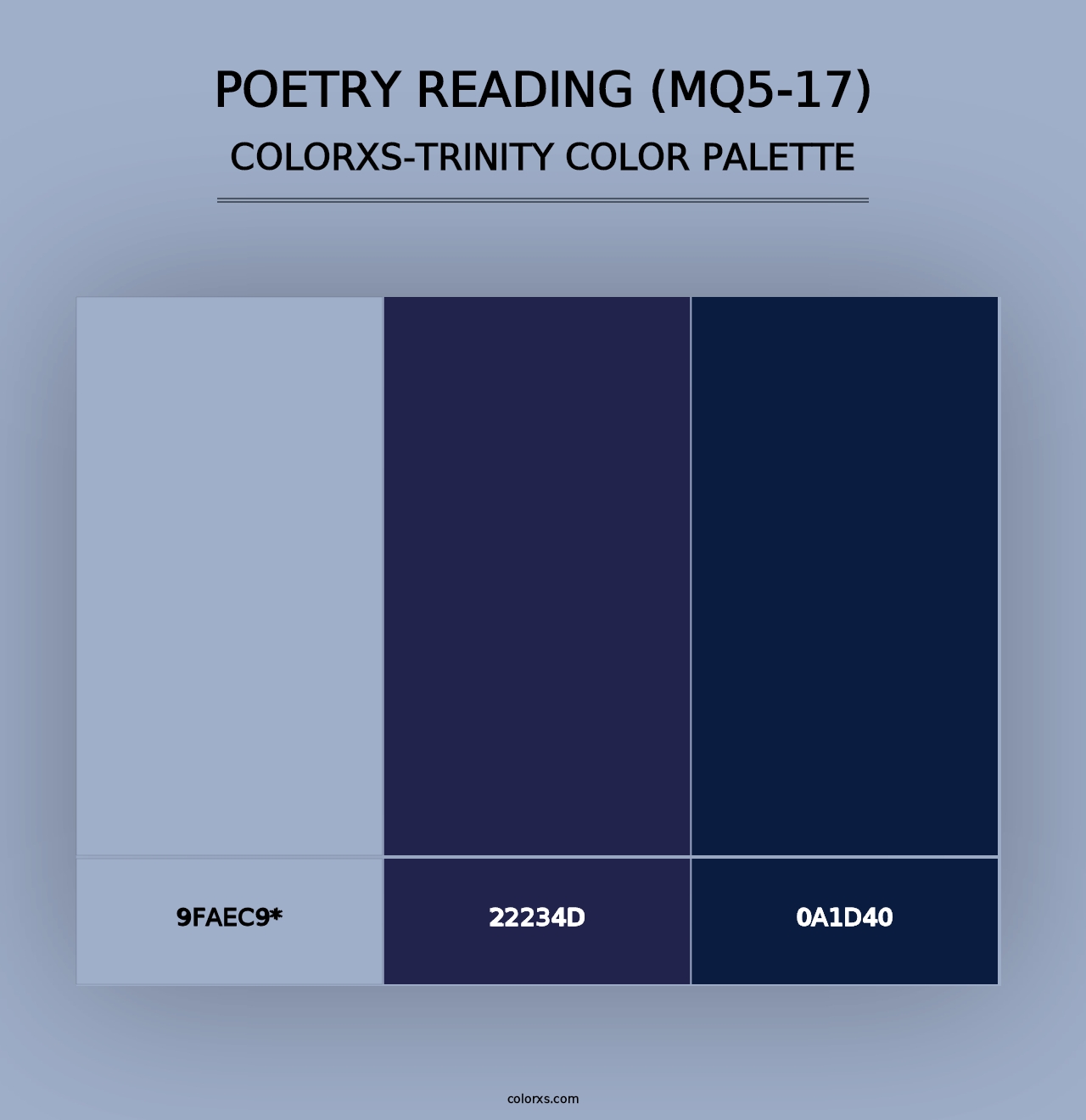 Poetry Reading (MQ5-17) - Colorxs Trinity Palette