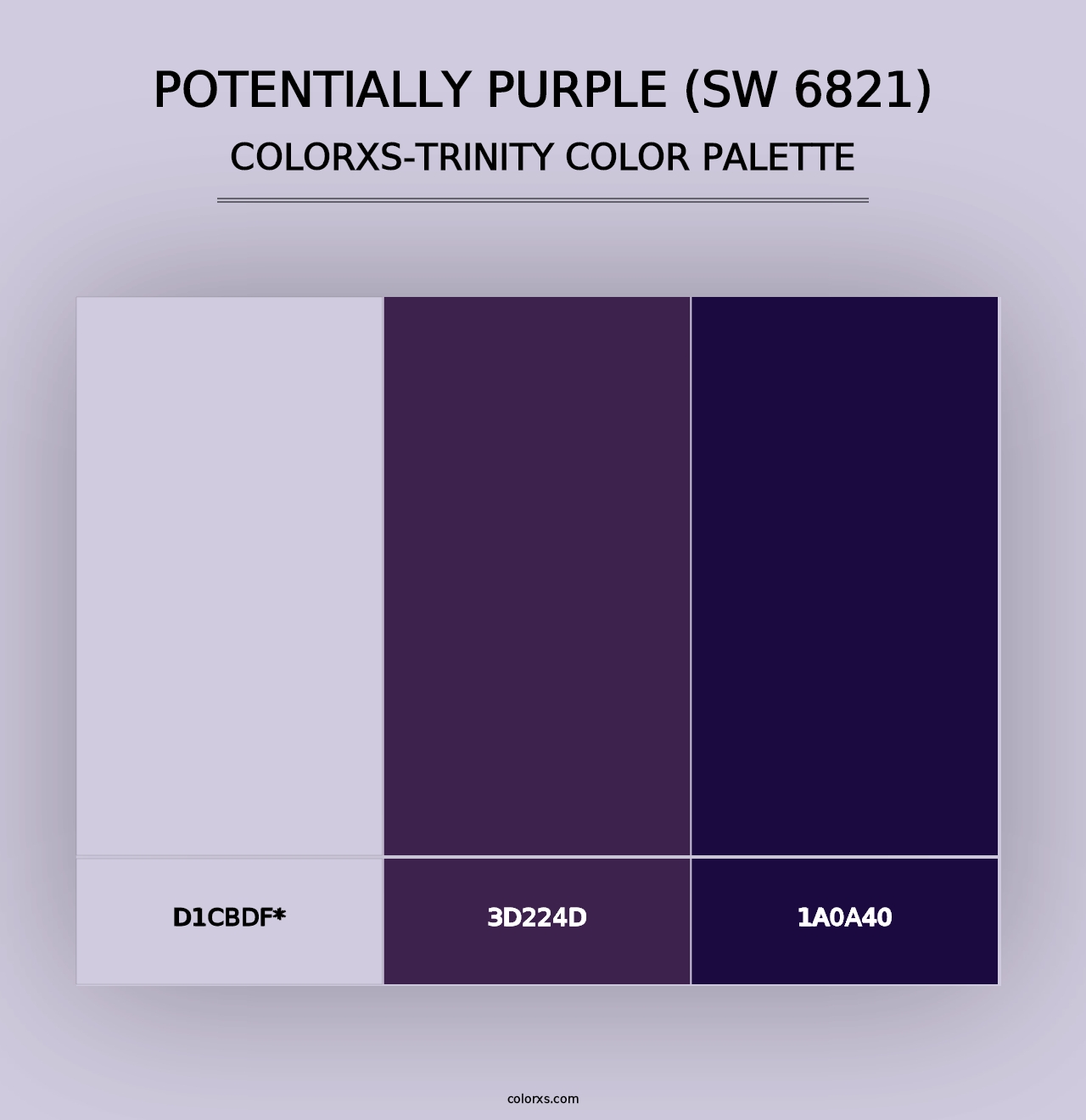 Potentially Purple (SW 6821) - Colorxs Trinity Palette