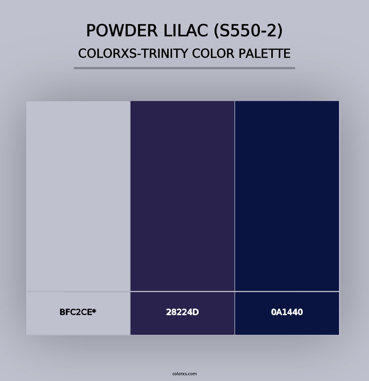 Powder Lilac (S550-2) - Colorxs Trinity Palette