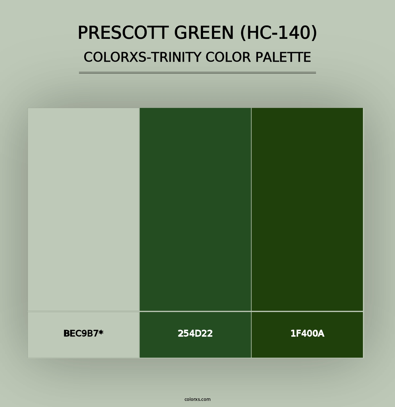 Prescott Green (HC-140) - Colorxs Trinity Palette