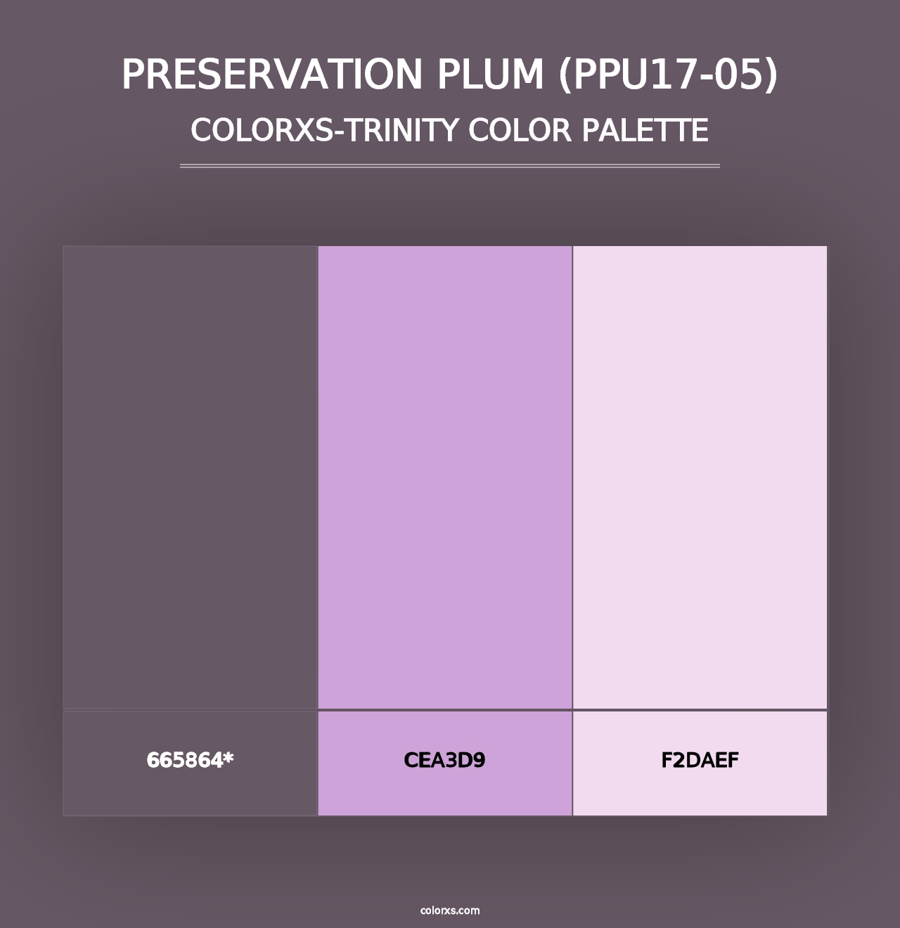 Preservation Plum (PPU17-05) - Colorxs Trinity Palette