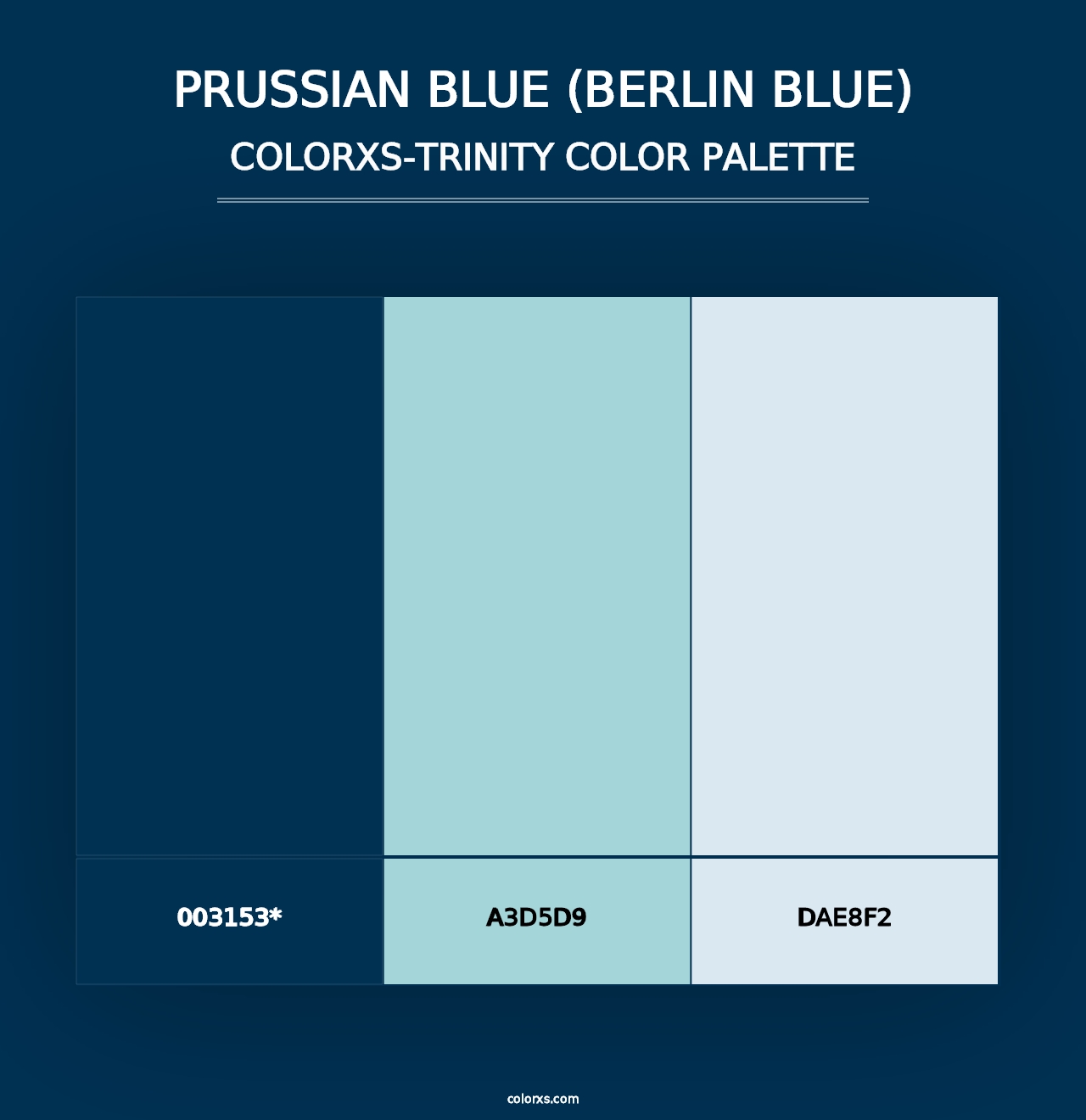 Prussian Blue (Berlin Blue) - Colorxs Trinity Palette