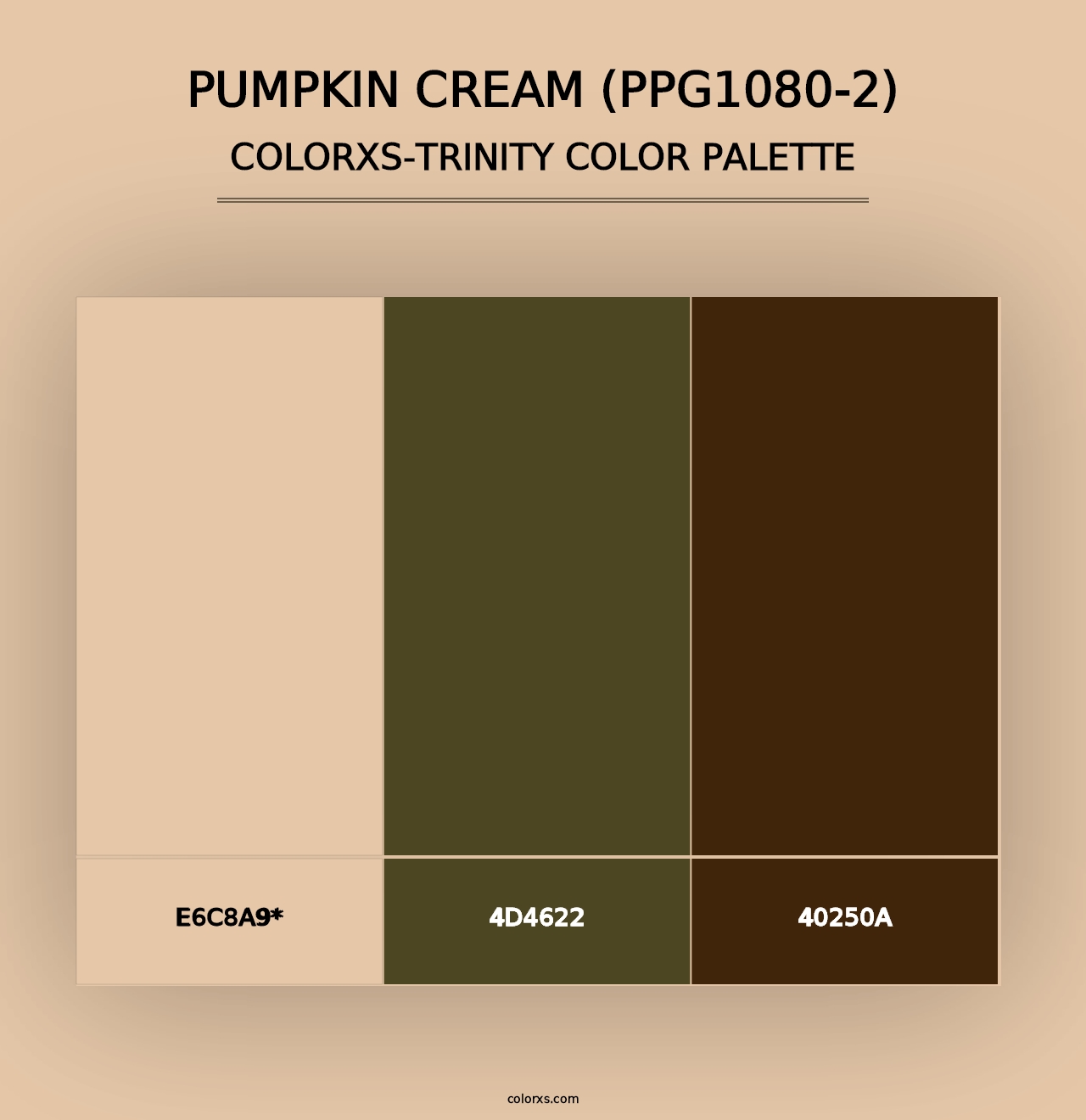 Pumpkin Cream (PPG1080-2) - Colorxs Trinity Palette