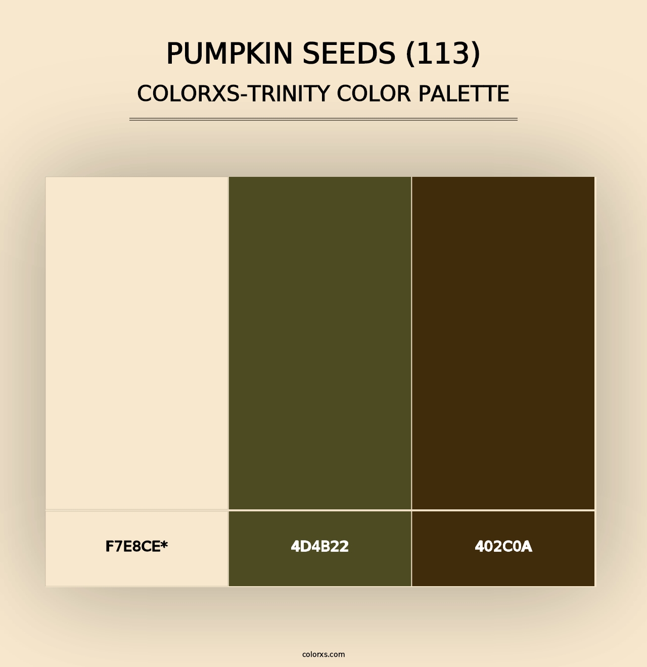 Pumpkin Seeds (113) - Colorxs Trinity Palette