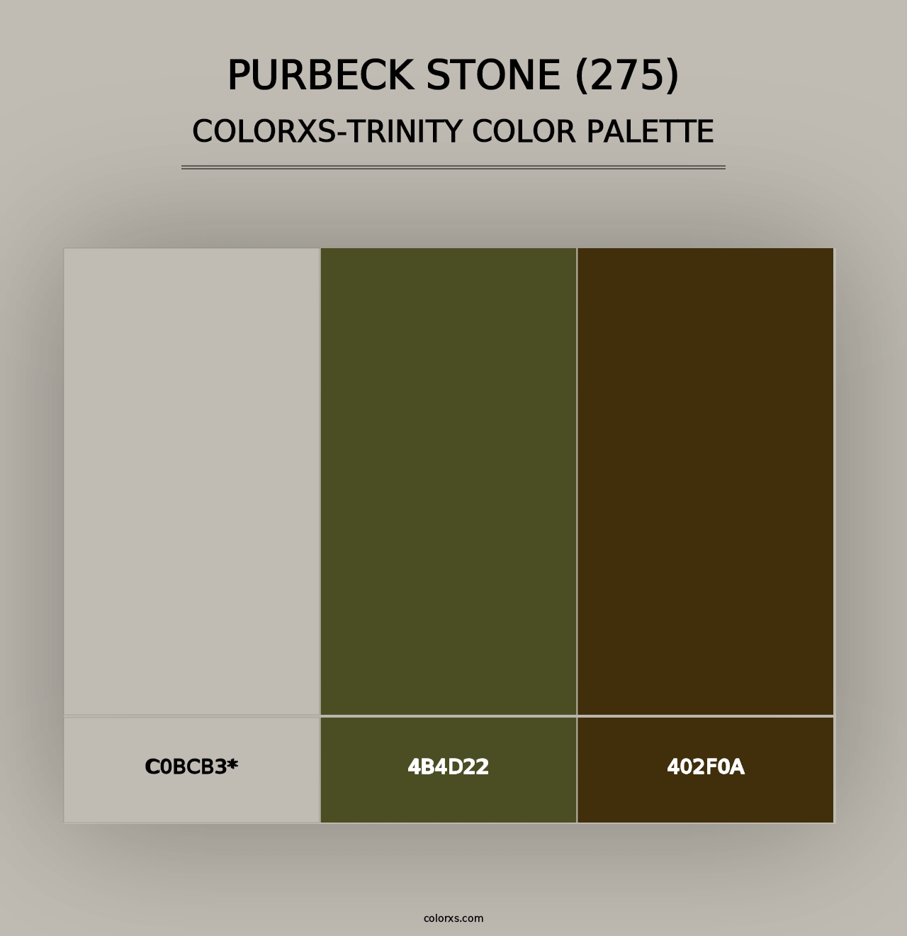 Purbeck Stone (275) - Colorxs Trinity Palette