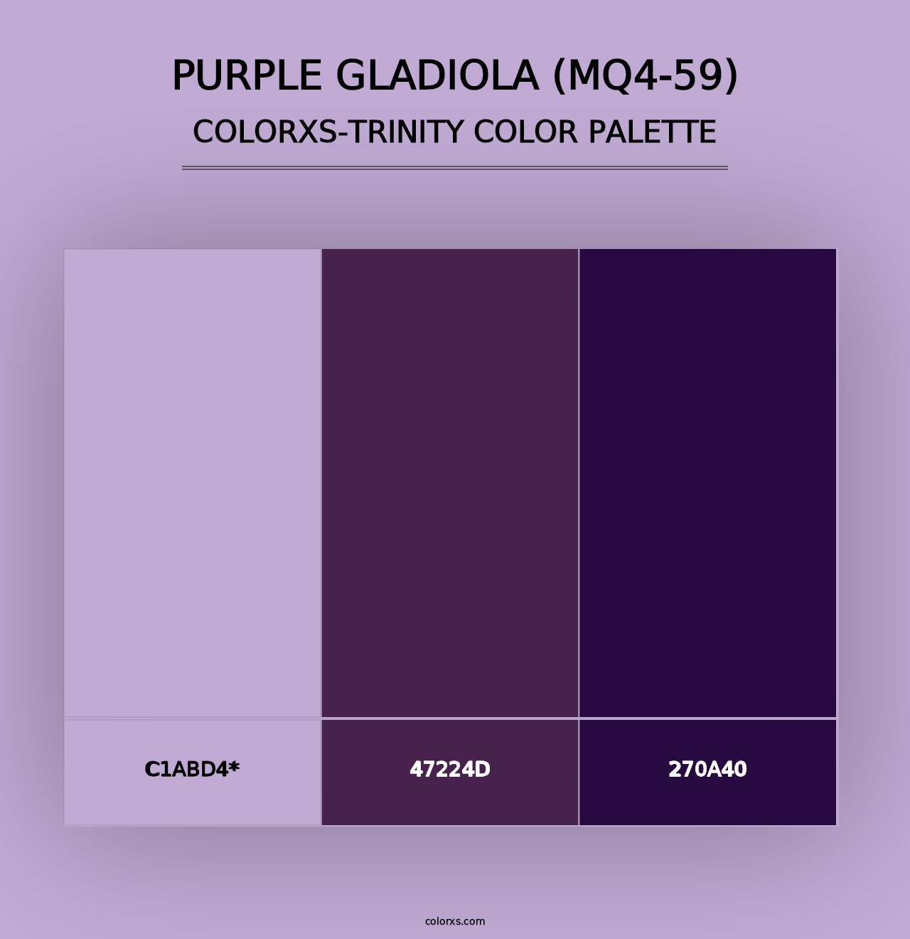 Purple Gladiola (MQ4-59) - Colorxs Trinity Palette