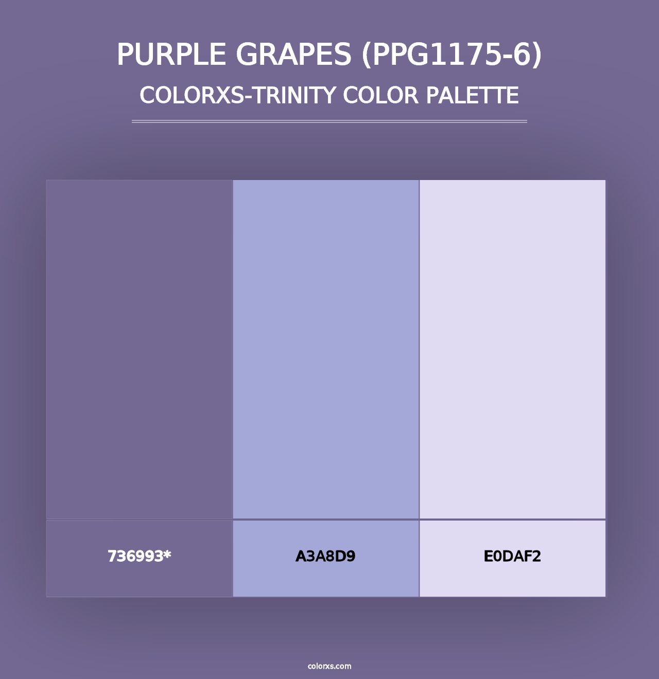 Purple Grapes (PPG1175-6) - Colorxs Trinity Palette