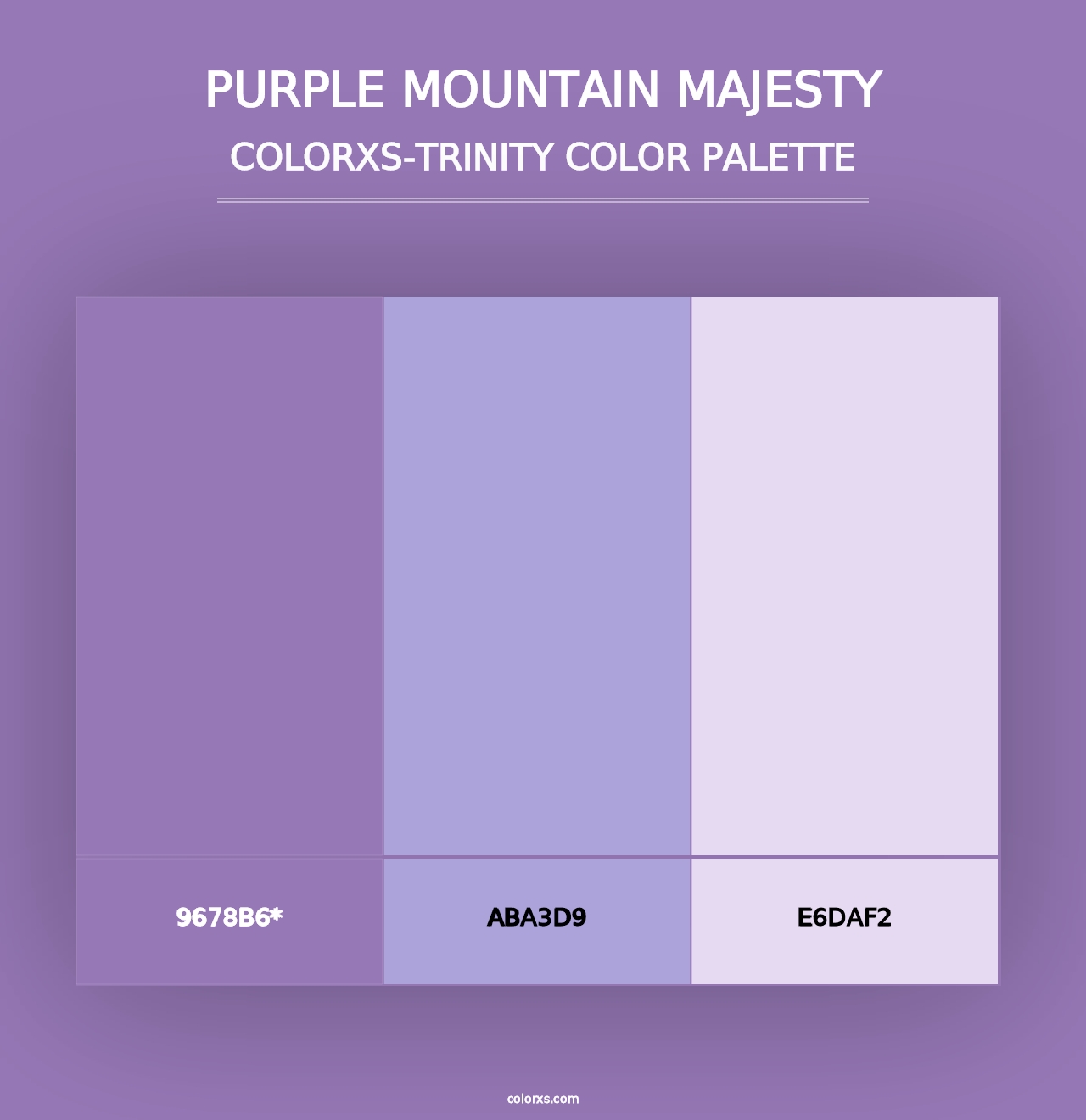 Purple Mountain majesty - Colorxs Trinity Palette