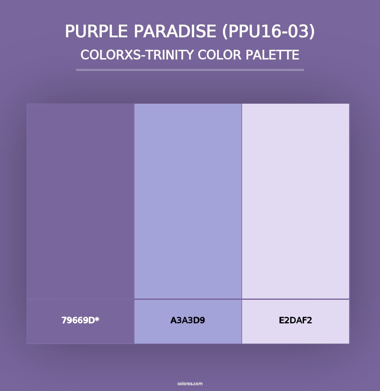 Purple Paradise (PPU16-03) - Colorxs Trinity Palette