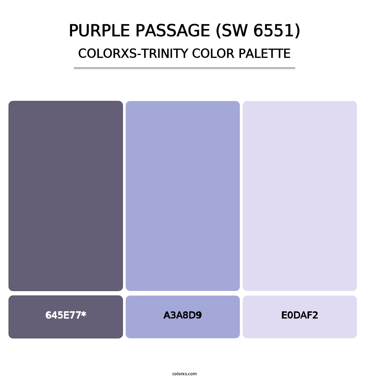 Purple Passage (SW 6551) - Colorxs Trinity Palette