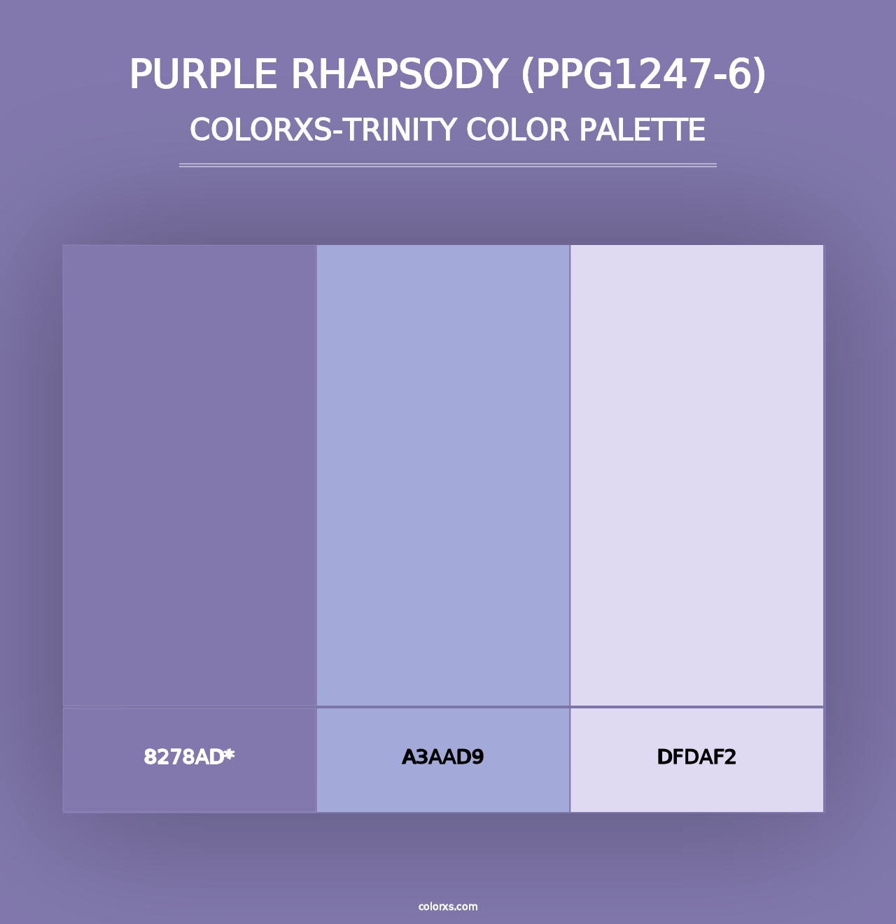 Purple Rhapsody (PPG1247-6) - Colorxs Trinity Palette