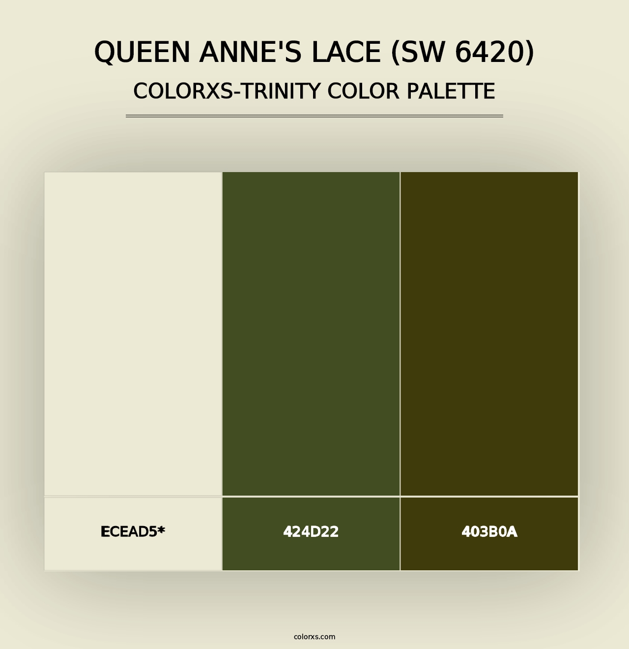 Queen Anne's Lace (SW 6420) - Colorxs Trinity Palette