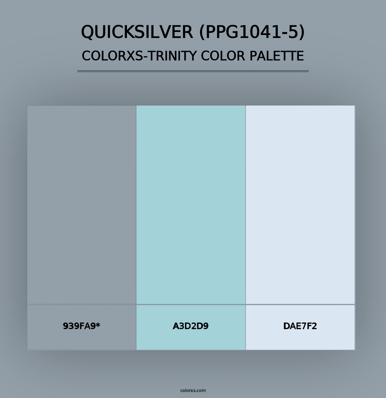 Quicksilver (PPG1041-5) - Colorxs Trinity Palette