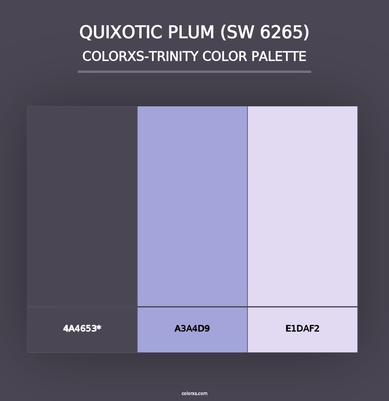 Quixotic Plum (SW 6265) - Colorxs Trinity Palette