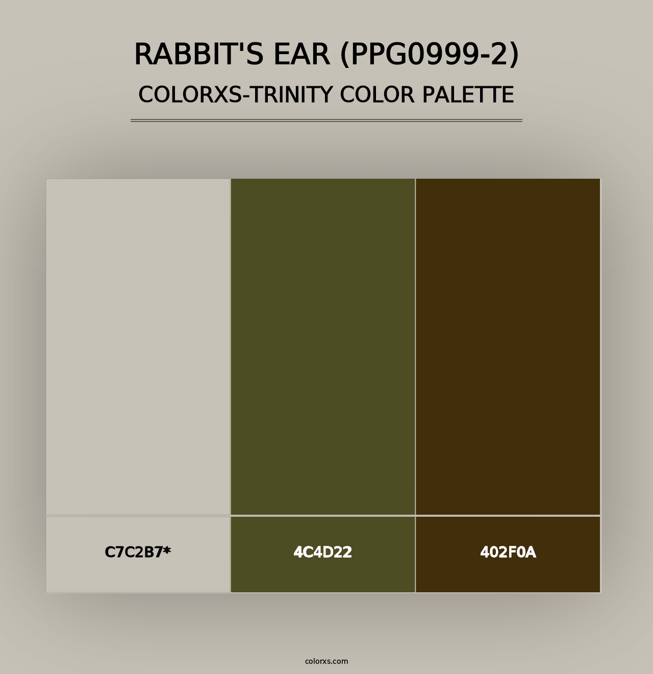 Rabbit's Ear (PPG0999-2) - Colorxs Trinity Palette