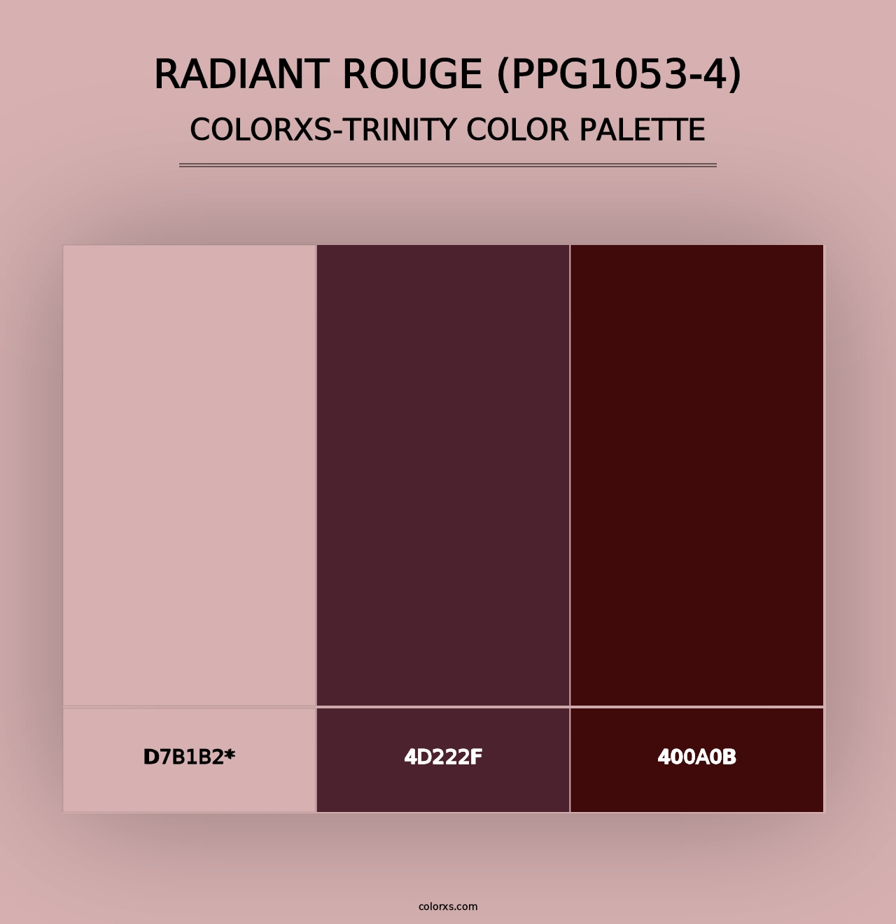 Radiant Rouge (PPG1053-4) - Colorxs Trinity Palette