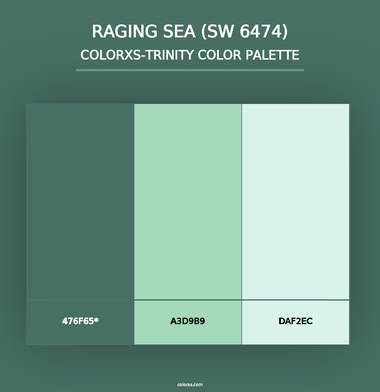 Raging Sea (SW 6474) - Colorxs Trinity Palette