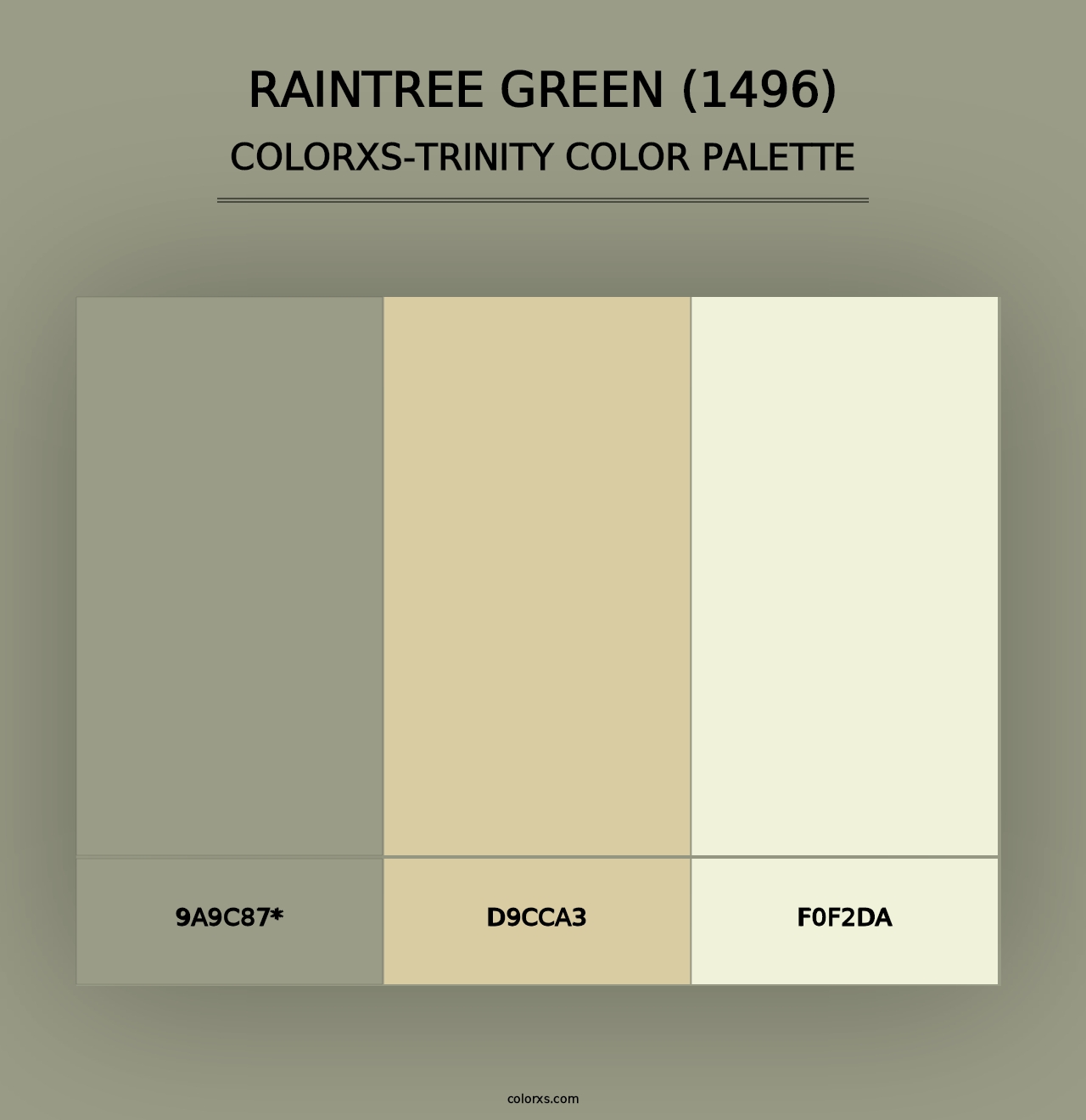 Raintree Green (1496) - Colorxs Trinity Palette