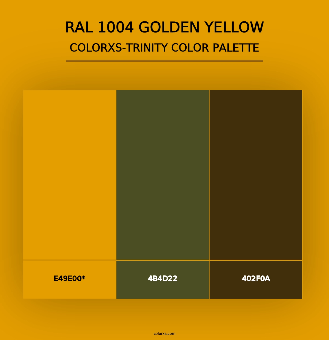 RAL 1004 Golden Yellow - Colorxs Trinity Palette