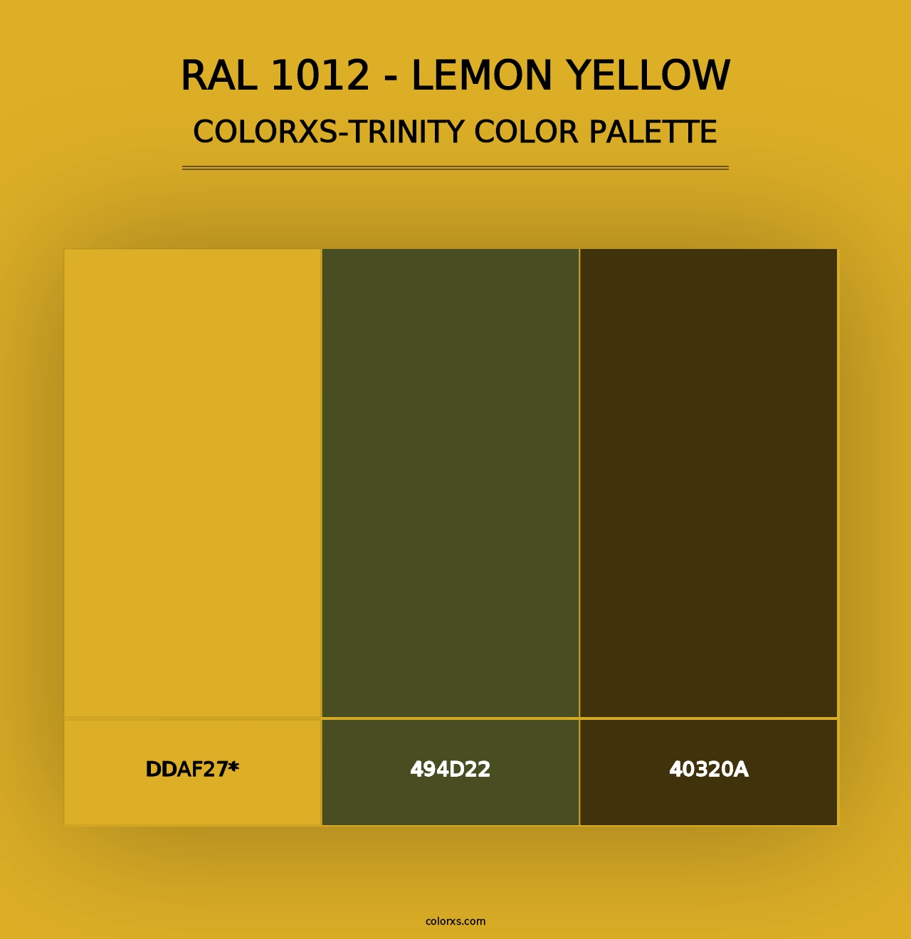 RAL 1012 - Lemon Yellow - Colorxs Trinity Palette