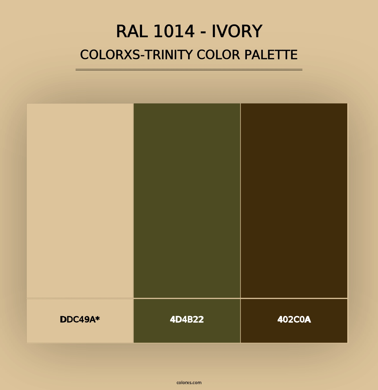 RAL 1014 - Ivory - Colorxs Trinity Palette