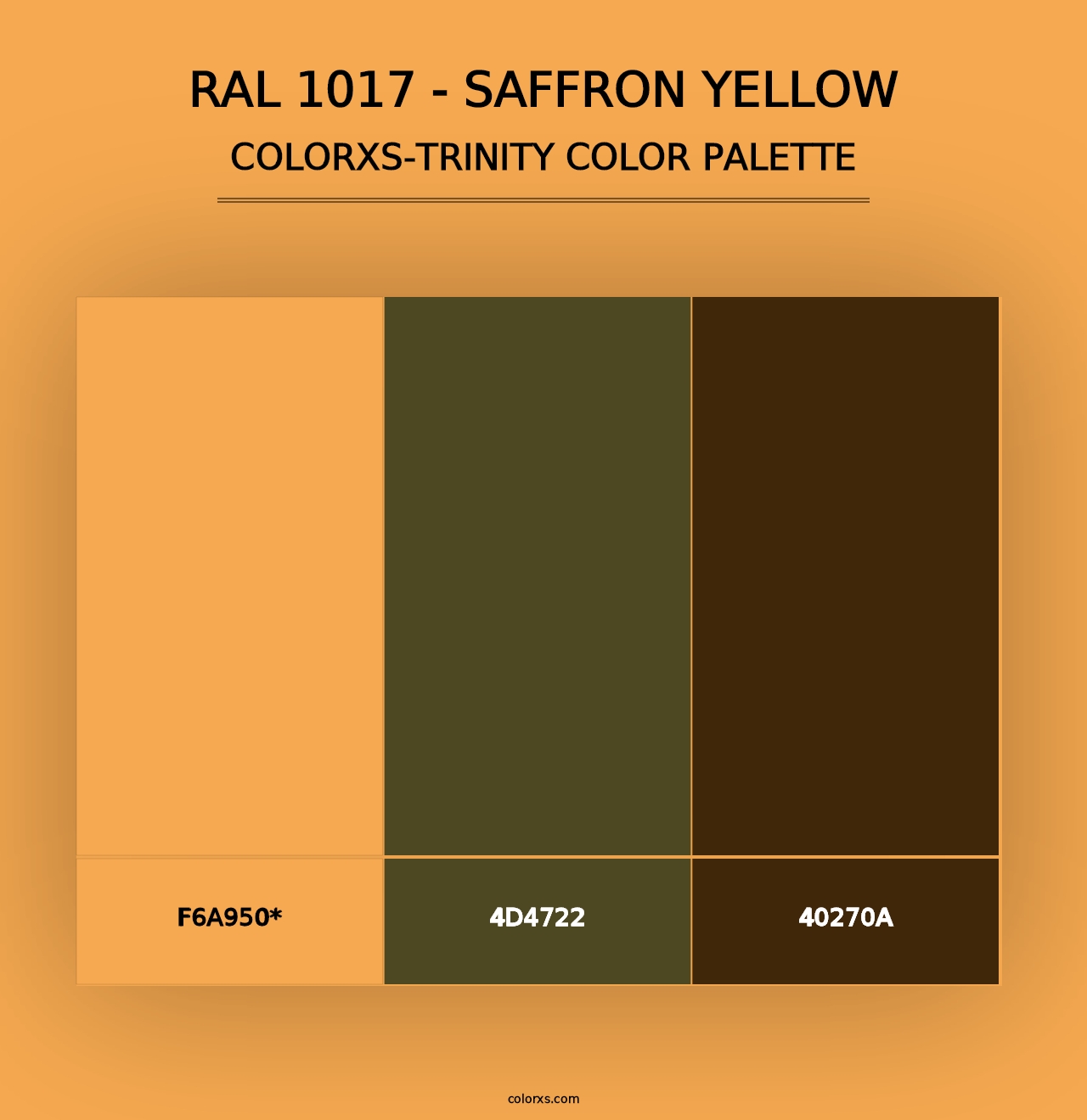 RAL 1017 - Saffron Yellow - Colorxs Trinity Palette