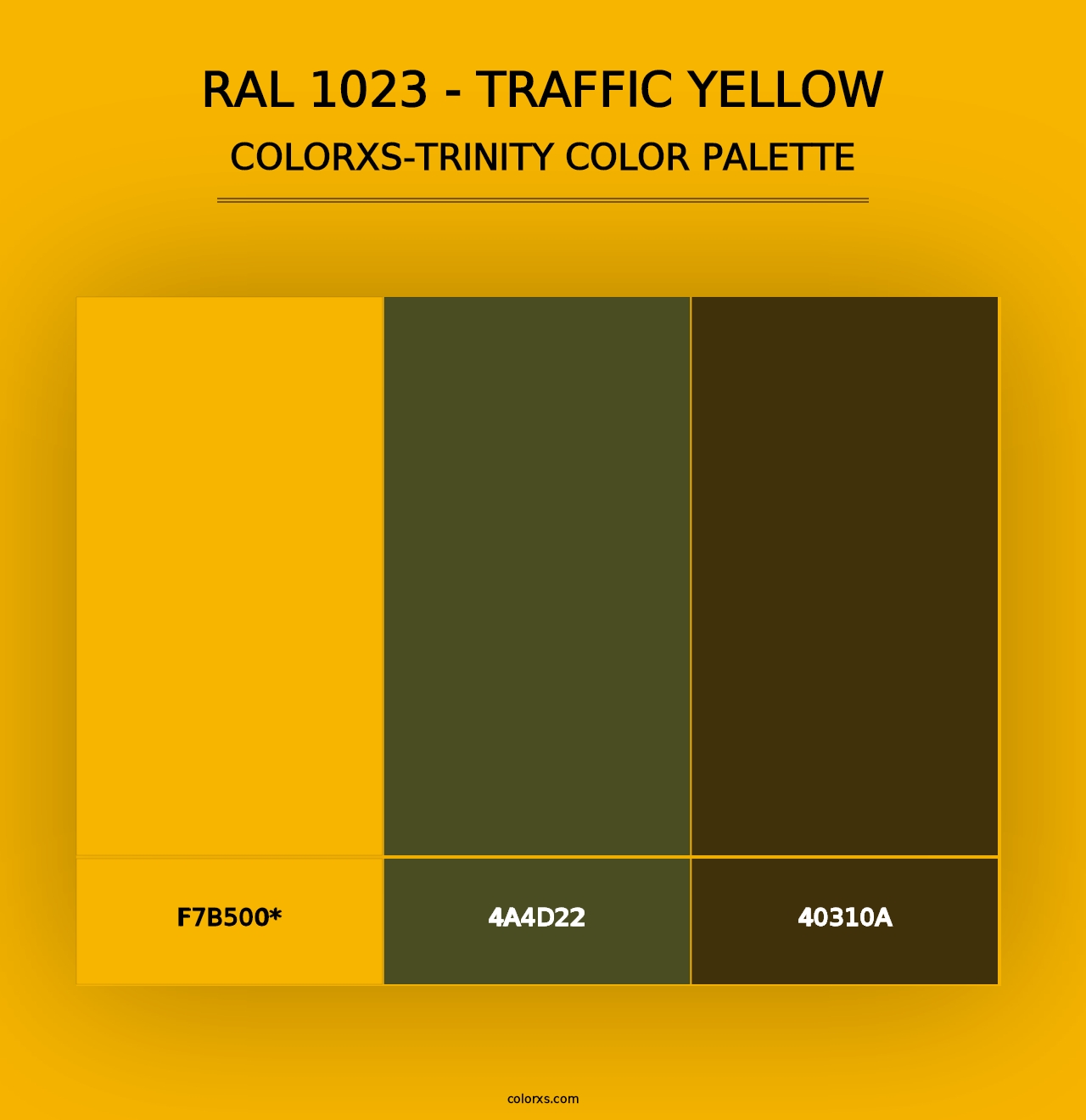 RAL 1023 - Traffic Yellow - Colorxs Trinity Palette