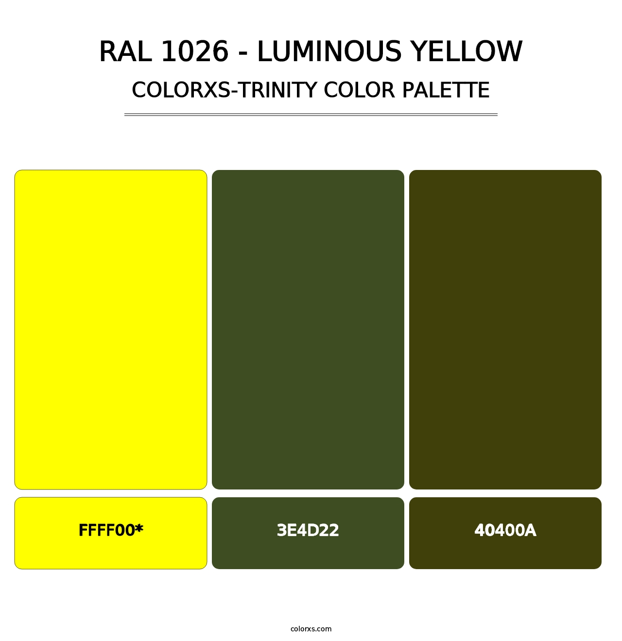 RAL 1026 - Luminous Yellow - Colorxs Trinity Palette