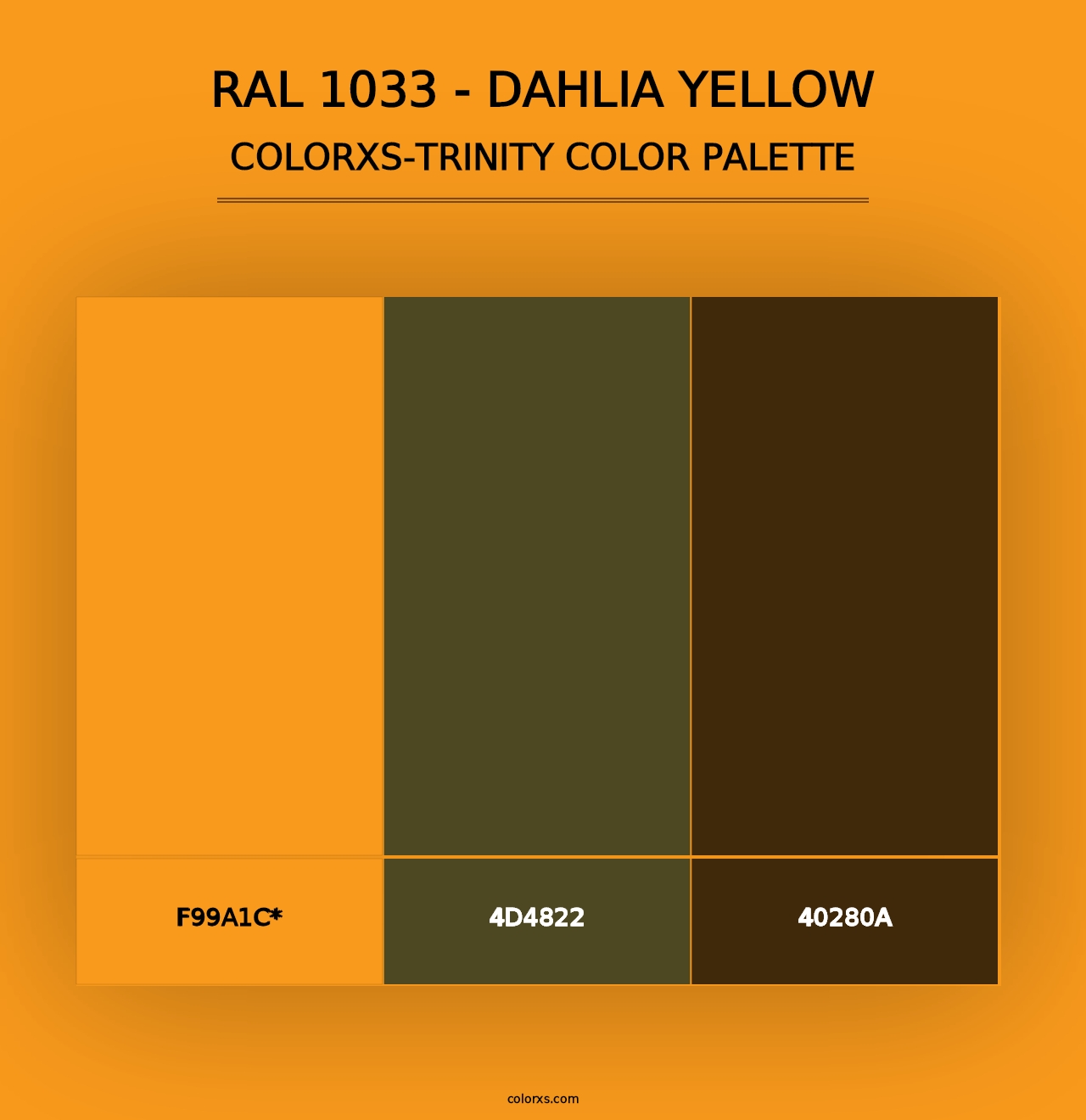 RAL 1033 - Dahlia Yellow - Colorxs Trinity Palette