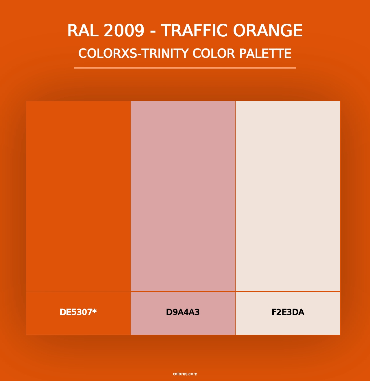 RAL 2009 - Traffic Orange - Colorxs Trinity Palette