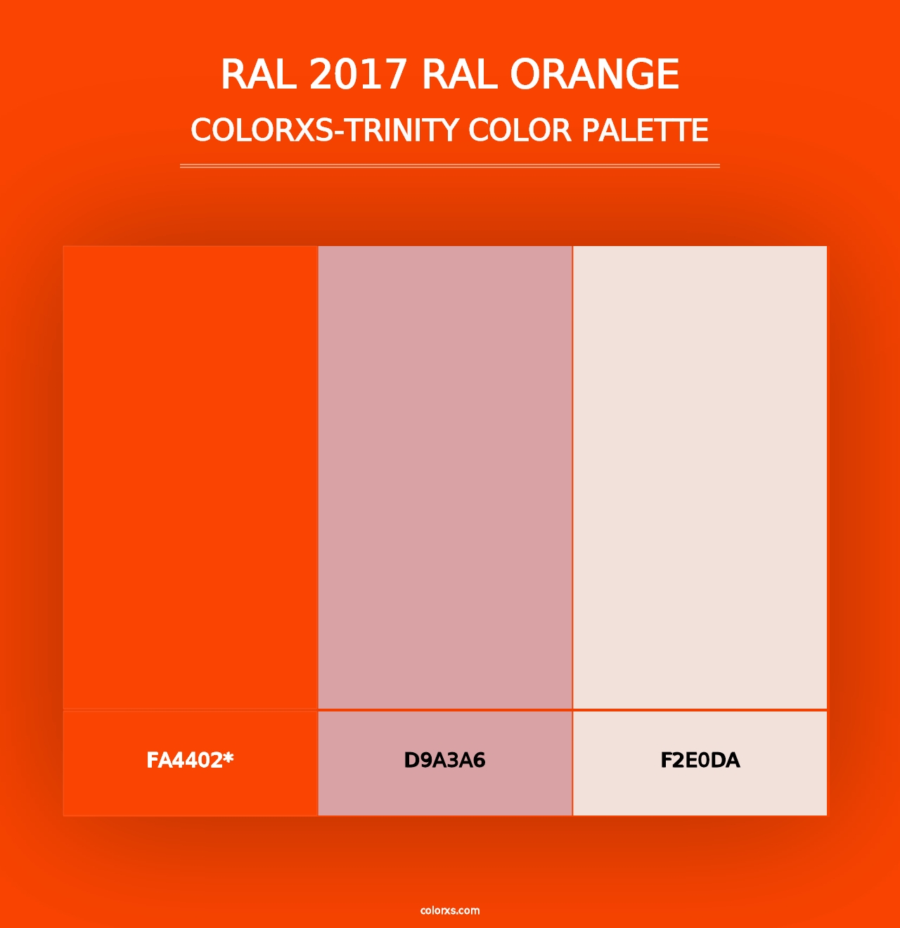 RAL 2017 RAL Orange - Colorxs Trinity Palette