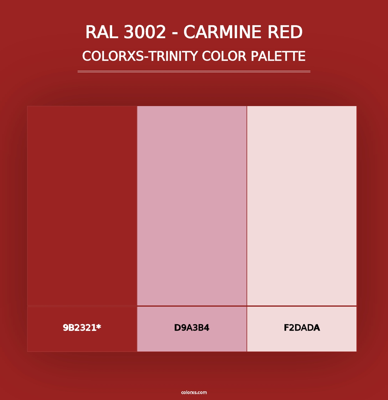 RAL 3002 - Carmine Red - Colorxs Trinity Palette