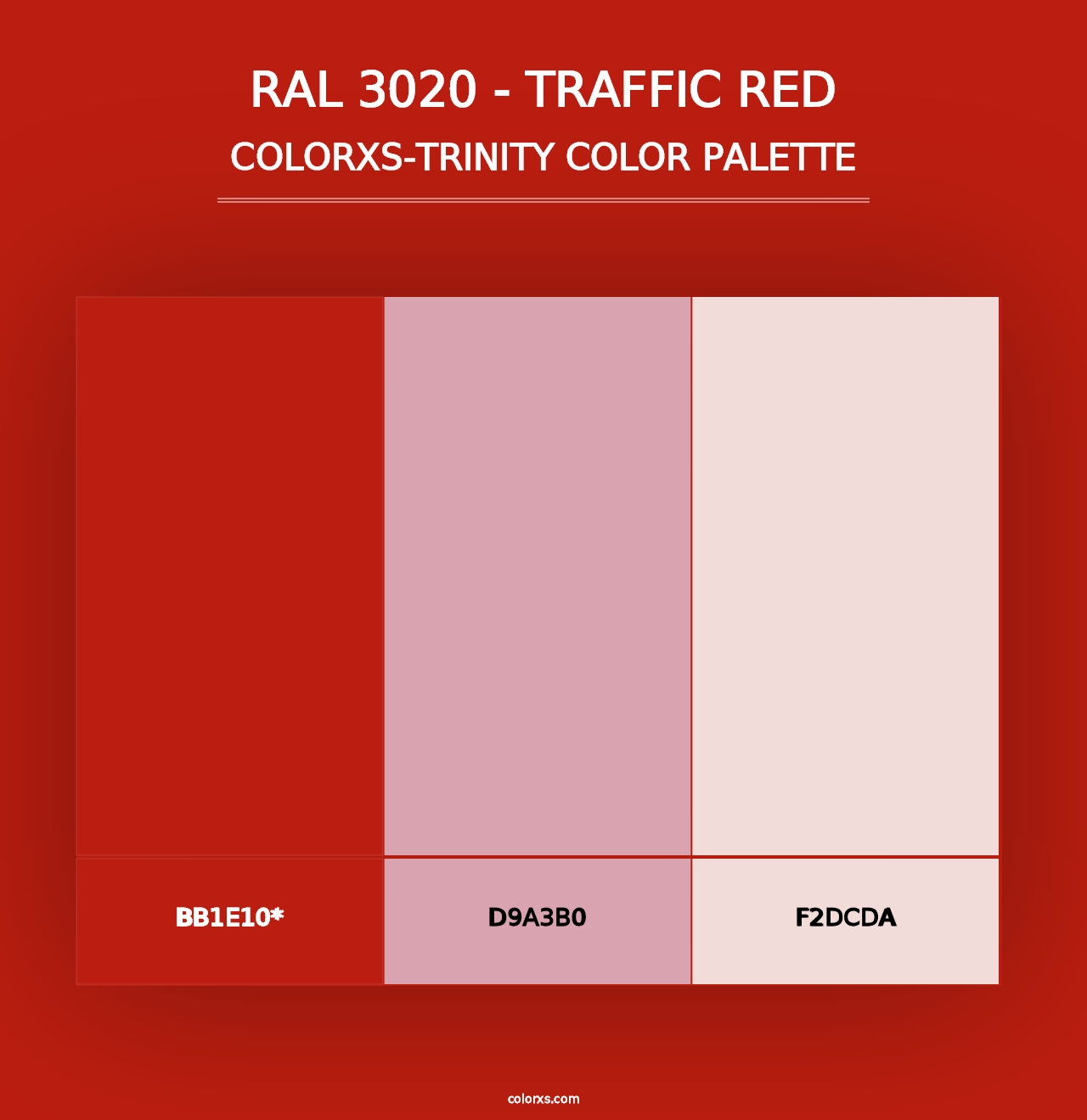 RAL 3020 - Traffic Red - Colorxs Trinity Palette