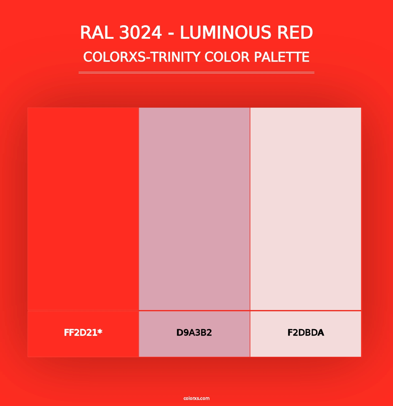 RAL 3024 - Luminous Red - Colorxs Trinity Palette