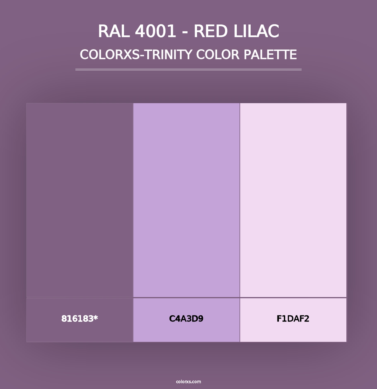 RAL 4001 - Red Lilac - Colorxs Trinity Palette