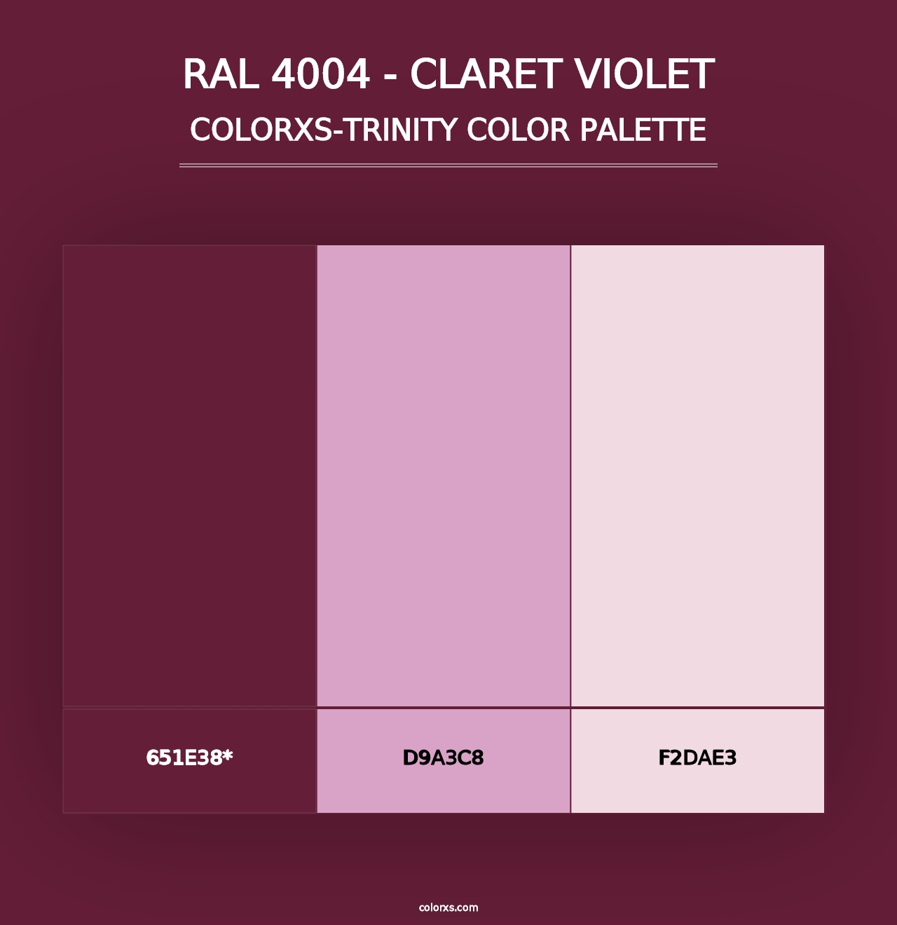 RAL 4004 - Claret Violet - Colorxs Trinity Palette