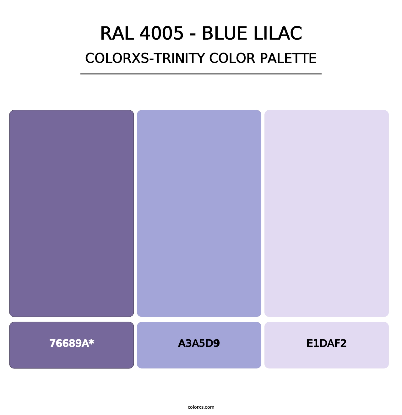 RAL 4005 - Blue Lilac - Colorxs Trinity Palette