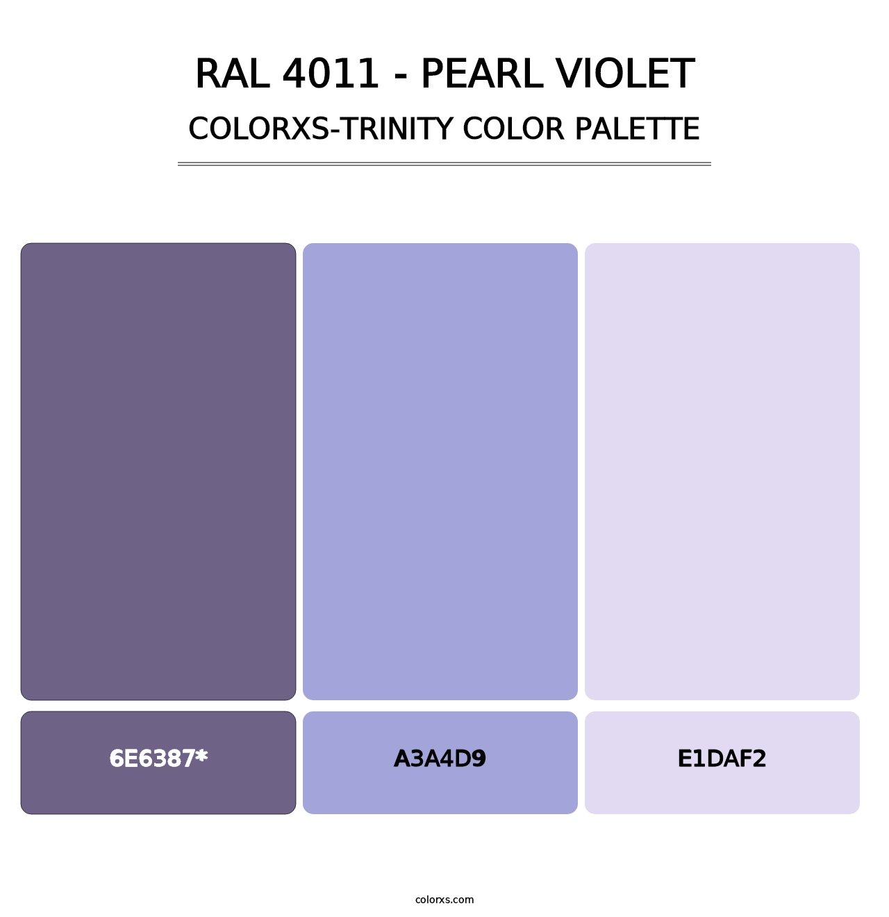 RAL 4011 - Pearl Violet - Colorxs Trinity Palette