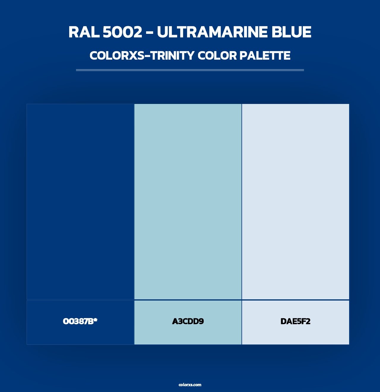 RAL 5002 - Ultramarine Blue - Colorxs Trinity Palette