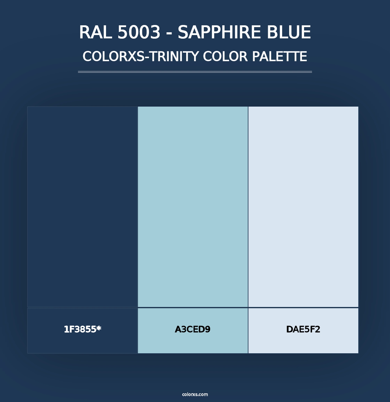 RAL 5003 - Sapphire Blue - Colorxs Trinity Palette