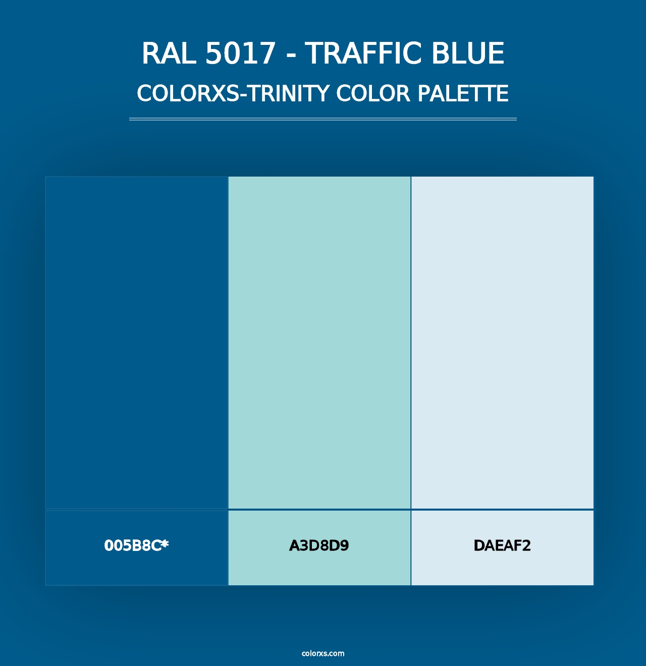 RAL 5017 - Traffic Blue - Colorxs Trinity Palette