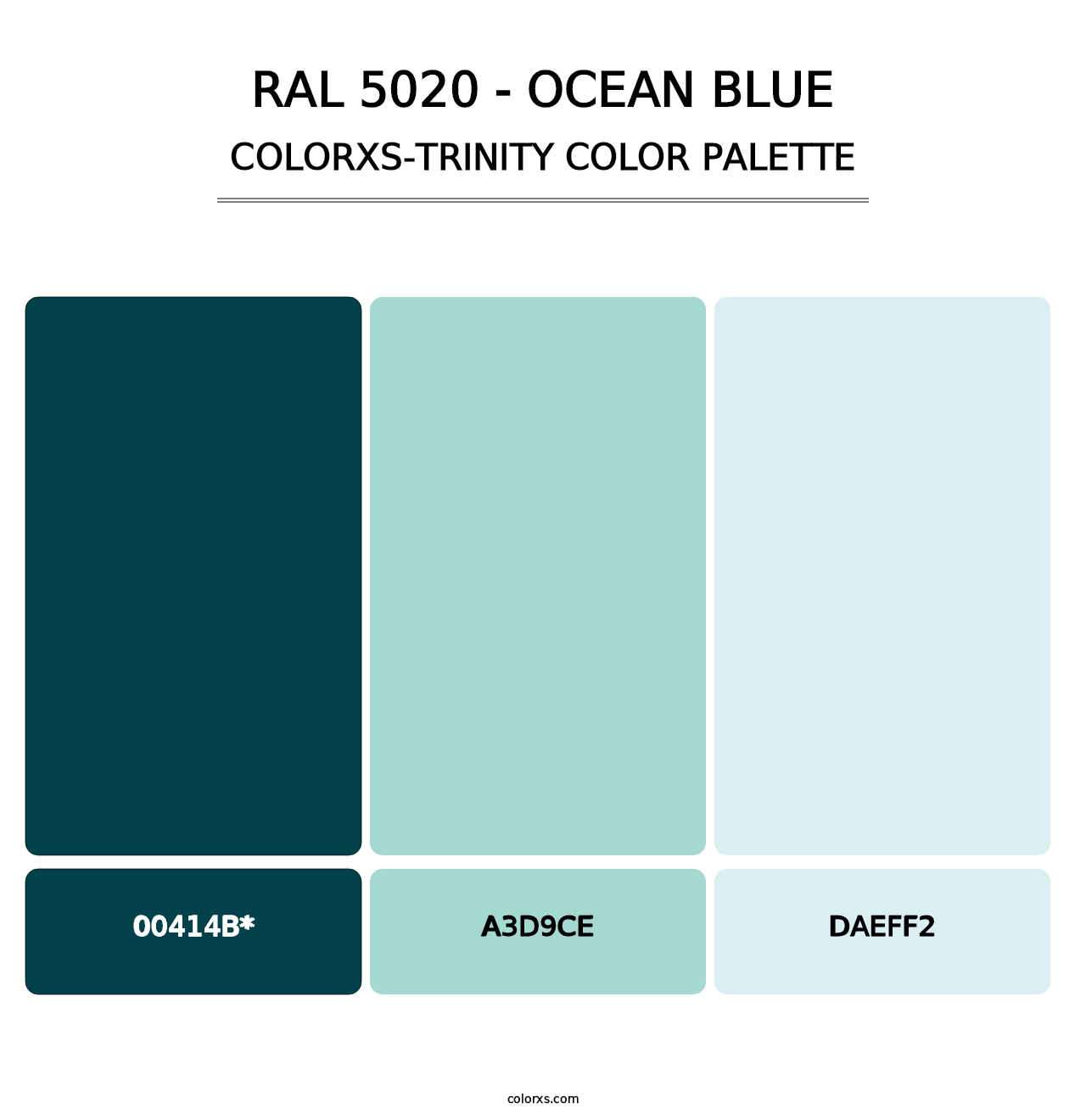 RAL 5020 - Ocean Blue - Colorxs Trinity Palette