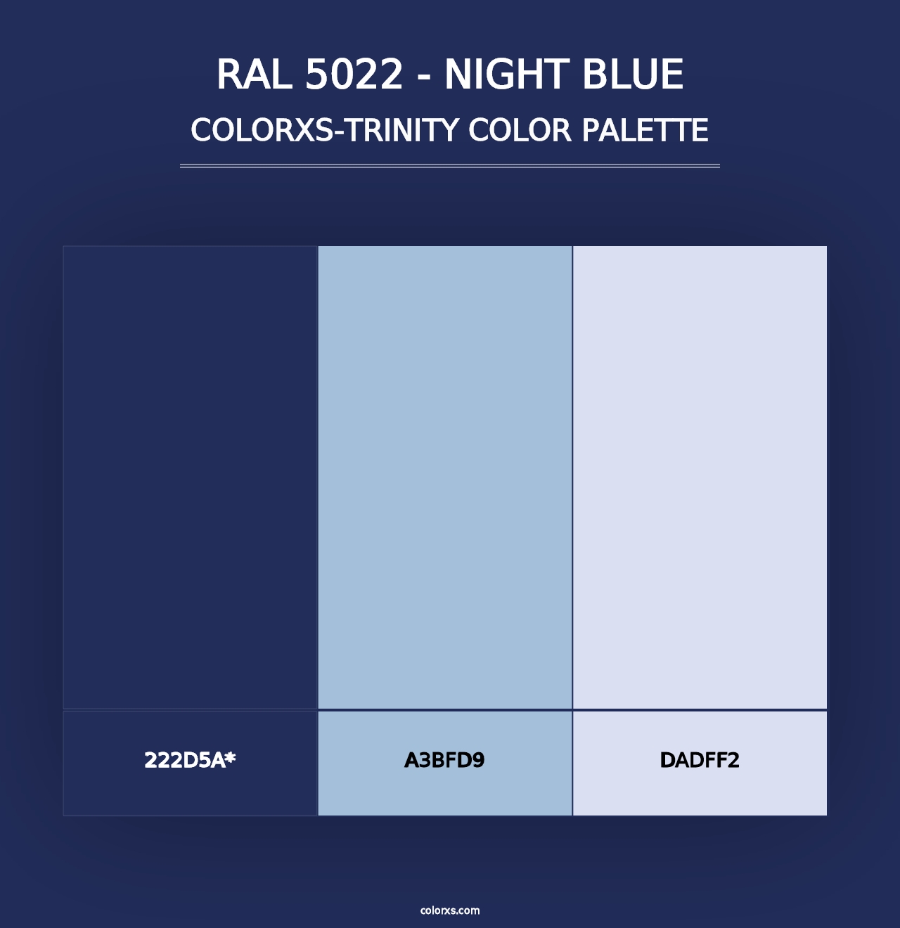 RAL 5022 - Night Blue - Colorxs Trinity Palette