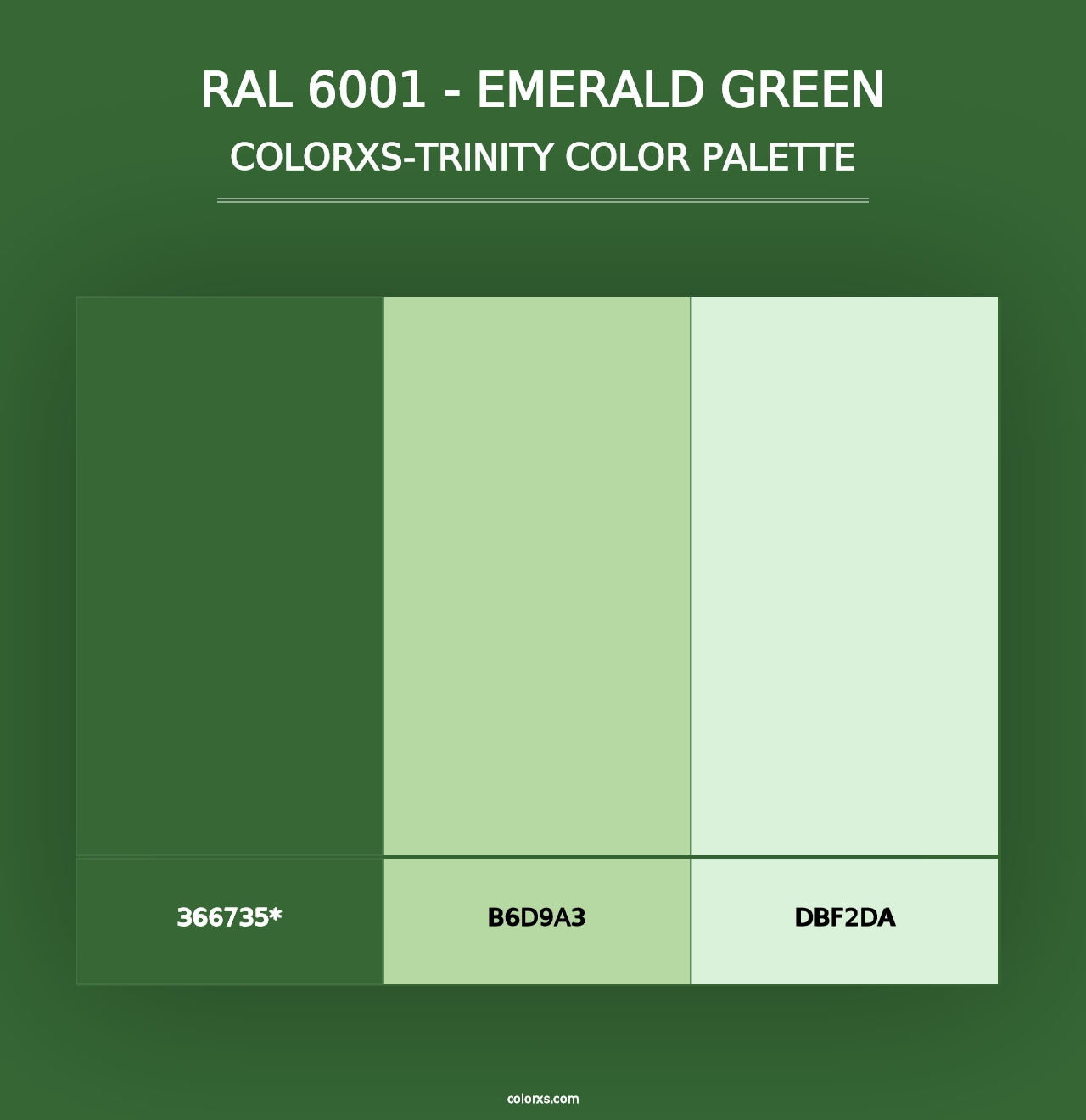 RAL 6001 - Emerald Green - Colorxs Trinity Palette