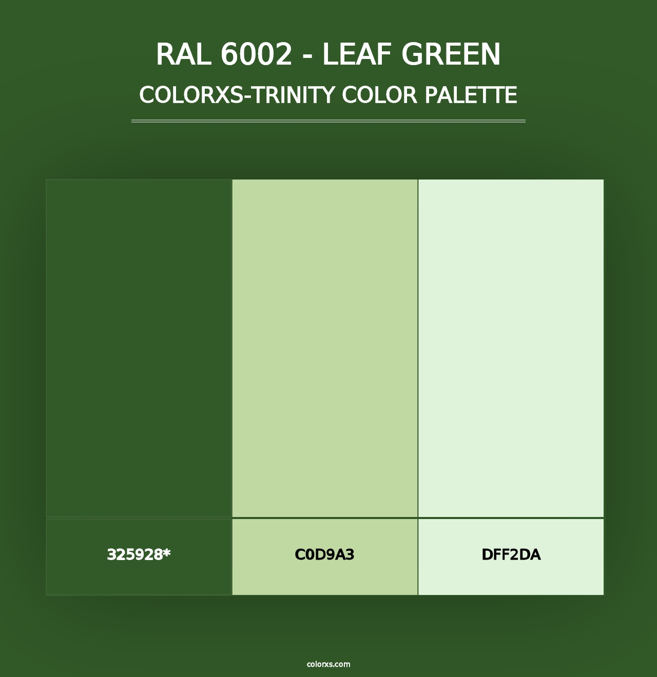 RAL 6002 - Leaf Green - Colorxs Trinity Palette