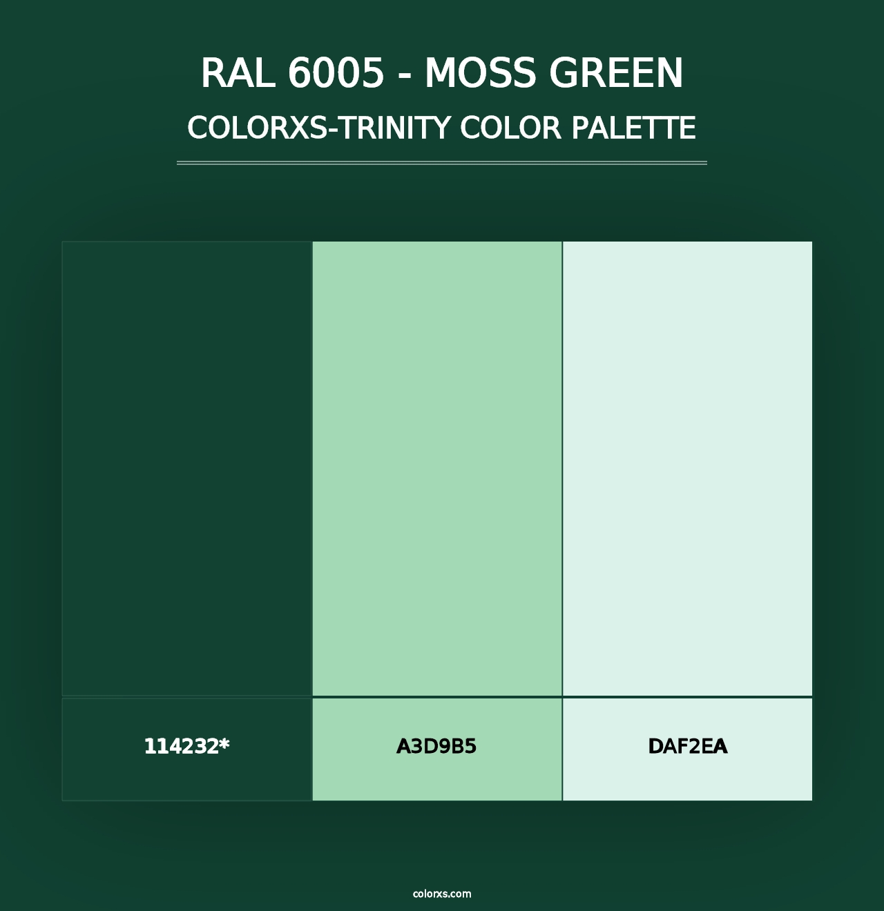 RAL 6005 - Moss Green - Colorxs Trinity Palette