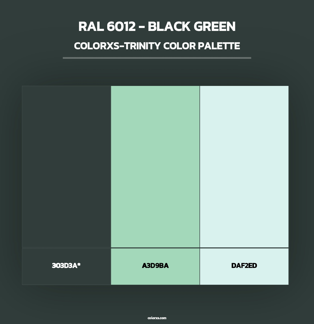 RAL 6012 - Black Green - Colorxs Trinity Palette