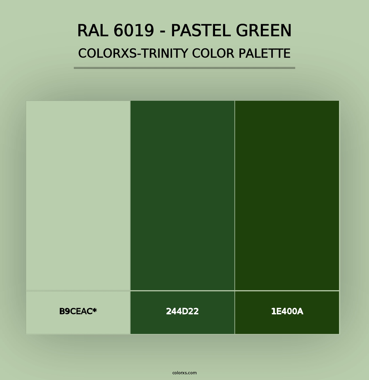 RAL 6019 - Pastel Green - Colorxs Trinity Palette