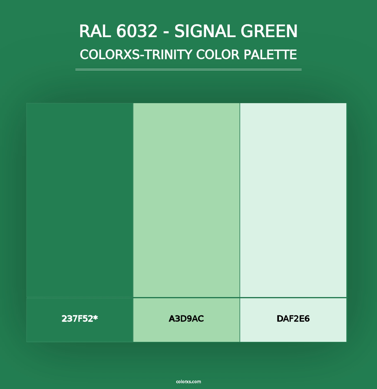 RAL 6032 - Signal Green - Colorxs Trinity Palette