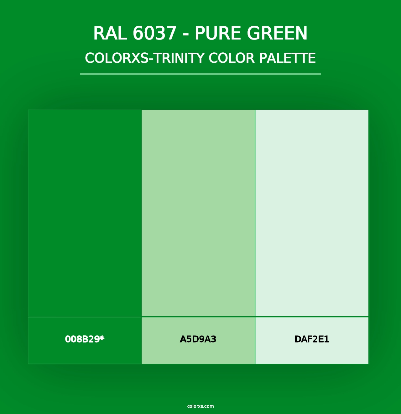 RAL 6037 - Pure Green - Colorxs Trinity Palette